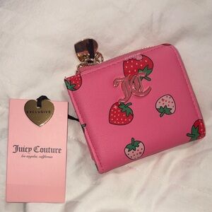 Trendy Brand New Juicy Couture Pink Strawberry Zip-Around Wallet🔥